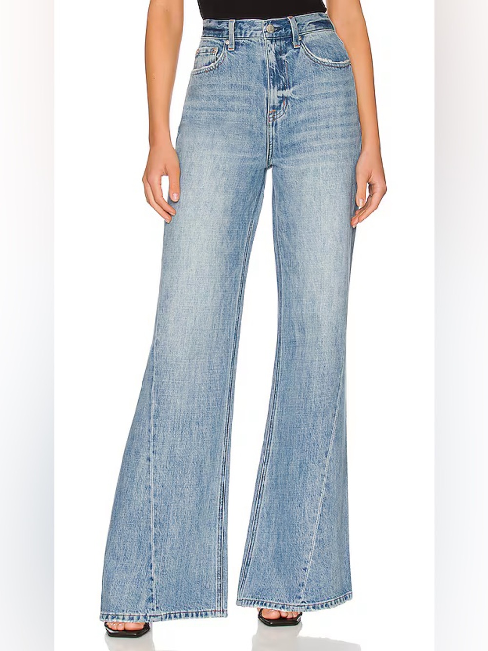 NWT Pistola Ruby High Rise Palazzo Jeans Othello - Size 31 - Picture 1 of 13